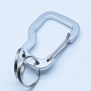 Mousqueton de porte à fil plat avec 2 porte-clés de 2.5mm pour les événements promotionnels et les cadeaux - Product Image 1