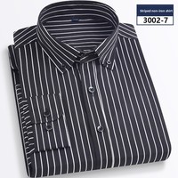 Neue Frühlingsmode Lässiges Herren-Streifenhemd Stretch-Hemd Business-Stil Langarmhemd