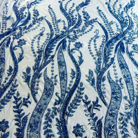 Tissu en maille brodé de sequins pour robe de mariée