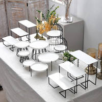 Soporte de Metal para Pasteles de 14 Piezas, Decoración de Lujo para Bodas, Buffet, Postres, Aperitivos para el Té de la Tarde
