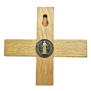 Crucifix en bois, croix de Jésus, suspendu, religieux, inspirant, INRI - Product Image 3