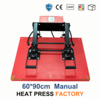 Presse à chaud industrielle électrique manuelle neuve 60x90cm (24x36 po) à double poignée haute pression pour transfert par sublimation 110V/220V