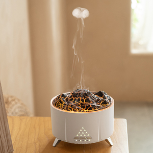 Difusor de aceite aromático de fuego de medusas de luz colorida, máquina difusora de altavoz de aceite esencial de montaña, humidificador de aire inteligente para el hogar - Product Image 2
