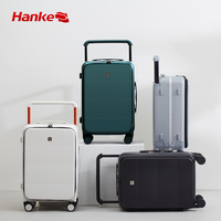 Hanke Voyage Valise Cabine à Coque Rigide en Aluminium avec Ouverture Frontale et Roulettes, Ensemble de Bagages