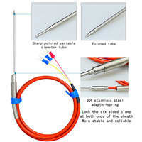 Capteur de température à aiguille pointue PT100, thermocouple à résistance en platine pour tube à diamètre variable, à insertion par perforation