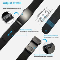 Cinturón de Nailon y Poliéster Ajustable con Hebilla Automática de Alta Calidad para Hombre