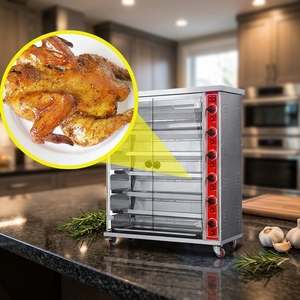 Mugworthe Mech Ah-3 - Accesorio <span class=keywords><strong>de</strong></span> Asador Rotatorio Eléctrico Comercial para <span class=keywords><strong>Pollo</strong></span>, Acero Inoxidable, 6kW, para Restaurantes y Servicios <span class=keywords><strong>de</strong></span> Catering - Product Image 1