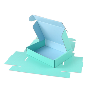 Wholesale Hard Blue Cardboard Paper Mailing Apparel <strong>Box</strong> Portable Custom Logo Printed Corrugated Shipping <strong>Cosmetic</strong> <strong>Box</strong> - Product Image 2