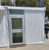 12x21m camping carpas entrepôt commerce tente d'urgence extérieur Transparent fête de mariage tente noir couleur couverture chapiteau tente