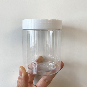237ml 8oz Body Butter Container Clear Plastic Cosmetic Cream Jar with Plastic Lid for Skin Care Body Scrub Jars