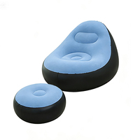 Fauteuil gonflable pour adultes, canapé pliable portable avec repose-pieds, canapé gonflable pour salon et chambre à coucher