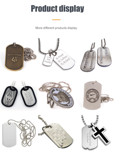 Liontin kalung Tag anjing banteng gaya mode emas perak Sterling 925 Solid dengan ukiran opsional - Product Image 5