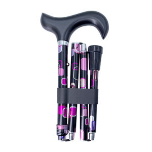 El mejor bastón plegable 2025 de aluminio de altura ajustable para caminar, diseño de 5 secciones, agarre de madera, capacidad de carga de 110kg para uso diario - Product Image 2