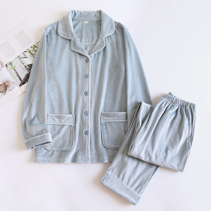 Vêtements d'hiver en gros pour femmes, pyjamas en flanelle chauds personnalisés avec logo, ensemble <span class=keywords><strong>de</strong></span> vêtements <span class=keywords><strong>de</strong></span> <span class=keywords><strong>nuit</strong></span> en <span class=keywords><strong>polaire</strong></span> corail pour femmes, vêtements <span class=keywords><strong>de</strong></span> détente - Product Image 2