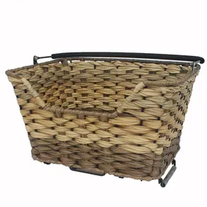 China Supplier Quick Delivery Quick Release Willow Rack Basket Handmade Wicker Bicycle Basket