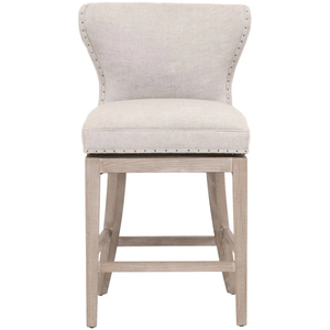 Milton Swivel Counter <b>Stool</b> <b>Wood</b> , upholstery ,rich leather, light <b>wood</b> Durable High Bar <b>Stool</b> for Home Bar & Dining Room - Product Image 1