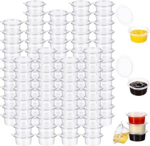 Envase de Salsa Desechable Biodegradable Transparente de Plástico con Tapa, Tamaño Personalizado para Uso Alimentario - Product Image 1