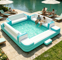 Piscine gonflable commerciale en PVC personnalisée avec transat portable pour fêtes en extérieur, grand canapé gonflable pour piscine à vendre