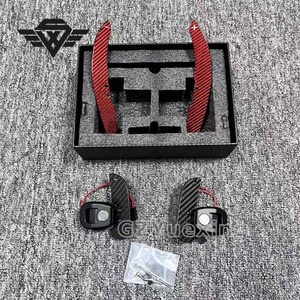 Levier de vitesses magnétique en fibre de carbone rouge adapté aux Mercedes Benz AMG W205 GT63 C43 C63 E53 E63 A45 GLC43 Intérieur automobile - Product Image 3