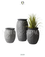 Jardinières Modernes Créatives en Fibre de Verre Style Nordique Européen, Design Nœuds Rouges, Écologiques et Durables pour Jardin Extérieur