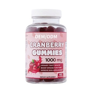 Özel Marka Kızılcık Jelibonları Yüksek Kaliteli Kadınlar İçin Kızılcık Vitaminleri Takviye Edici Jelibonlar Antioksidan Probiyotik Kolajen Jelibonlar - Product Image 5