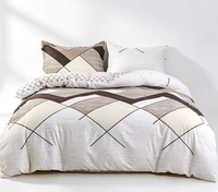 Prix de gros, stock disponible, vente de liquidation, ensemble de literie en polyester à pois et volants, 4 pièces, ensemble de housse de couette doux pour la peau