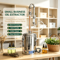 Machine d'extraction d'huiles essentielles, mini distillateur portable en acier inoxydable pour usage domestique et bricolage