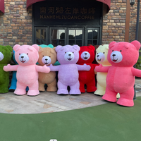 Costume de mascotte d'ours en peluche gonflable personnalisé Funtoys, déguisement d'ourson en peluche d'Halloween, déguisement de personnage de Cosplay pour le spectacle