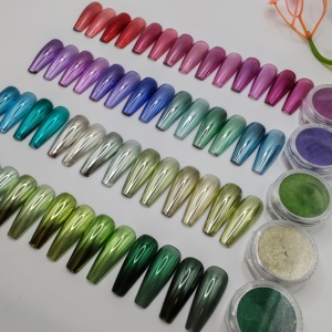 ผงโครเมี่ยมกระจกวิเศษสำหรับตกแต่งเล็บ แบรนด์ส่วนตัว สีทองและสีเงินสุดหรู - Product Image 3