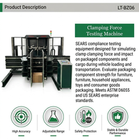 Probador de Abrazaderas Hidráulicas Estándar ASTM D6055 SEARS para Simulación de Transporte y Logística de Muebles