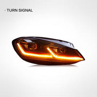 Ensemble de phares pour Golf 7 GTI High 7.5, avec feux de jour LED double en forme de L et clignotants séquentiels