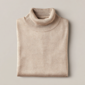 Heren extra fijne merinowol trui met hoge hals, ademend, casual voor de lente - Product Image 5