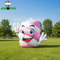 AIRFUN  Gonflable personnalisé géant en forme de guimauve, gonflable d'Halloween et grande mascotte de dessin animé, gonflables publicitaires pour événements