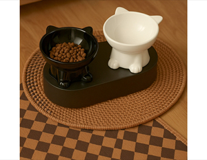 ชามเซรามิกสำหรับแมวแบบปากแบนและปากเฉียง, ชามน้ำสูงสำหรับแมว, ชามสัตว์เลี้ยงขนาดใหญ่ป้องกันการคว่ำแบบหรูหรา - Product Image 5