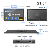 Tablette Android haute performance 4 Go de RAM 64 Go de ROM RK3588S2 Écran tactile FHD 21,5 pouces pour restaurant KDS