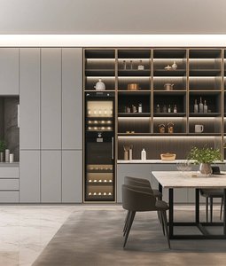 <span class=keywords><strong>Mueble</strong></span> de Comedor Multifuncional, <span class=keywords><strong>Mueble</strong></span> para Vino y Vajilla, Almacenamiento Combinado para Cocina Abierta, <span class=keywords><strong>Mueble</strong></span> <span class=keywords><strong>Auxiliar</strong></span> de Comedor - Product Image 2