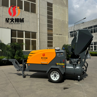 Pompe à mortier et à ciment diesel M740DBS (5 m³/h) - Convient pour le plâtrage mural dans les projets de construction