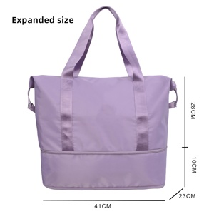 Venta al por mayor o personalizado expandible hombro Weekender Bolsa <span class=keywords><strong>De</strong></span> noche <span class=keywords><strong>viaje</strong></span> lona deportes bolsos gimnasio bolsa <span class=keywords><strong>de</strong></span> <span class=keywords><strong>mano</strong></span> para avión - Product Image 3