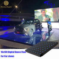 Pista de Baile Magnética Inalámbrica Digital LED Impermeable, Resolución 8x8, Control de Sonido DMX512, Vidrio Templado para Clubes y Bodas