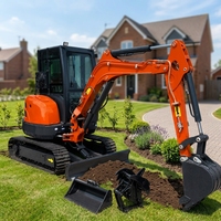 Mini-excavatrice EPA/EURO 5 de 3,5 tonnes avec cabine, excavatrice sur chenilles, petite excavatrice à vendre, livraison gratuite