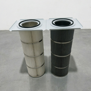 Filtro de Aire Plegado de Material PTFE Antiestático de Poliéster Industrial con Brida Cuadrada para Colector de Polvo de Recubrimiento en Polvo - Product Image 1