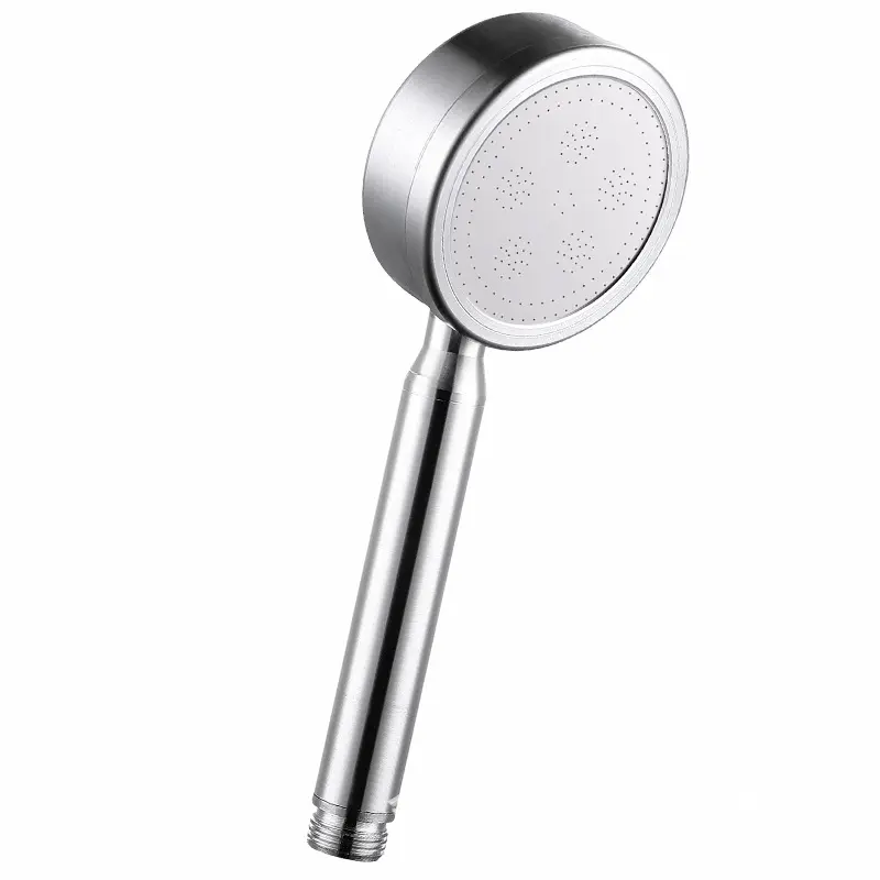 304 aço inoxidável escovado alta pressão chuveiro cabeça água poupança durável Handheld para banheiro pressurizado