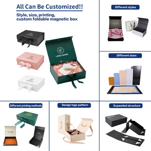 Caja de Regalo Magnética Rígida de Lujo Personalizada, Caja de Transporte Plegable con Cinta y Asa - Product Image 5