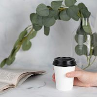 Couvercles JETABLES pour 12,16,20 tasses à café chaudes en papier pour expresso, boissons froides ou chaudes, thé, café