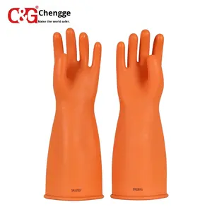 Sarung Tangan Lateks STROM Berinsulasi Industri Tingkat Daya 2 untuk Pekerjaan di Tegangan Listrik Anti-Sengatan Listrik 20KV Karet Non-Steril - Product Image 5