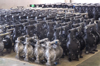 GK Pompe à membrane pneumatique 1 pouce 25mm en alliage d'aluminium Pompe pneumatique Pompe de puisard Traitement de l'eau Usine directe