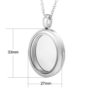 Negozio <span class=keywords><strong>Online</strong></span> in acciaio inossidabile placcato <span class=keywords><strong>oro</strong></span> gioielli con medaglione ovale - Product Image 5