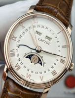 Nouvelle montre mécanique automatique de luxe pour homme, 26 ans d'expérience, avec double calendrier, fonction phase de lune et chiffres romains