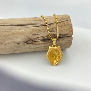 Yunnique – collier avec pendentif tête de loup en acier inoxydable pour hommes, bijoux sur le thème des animaux, cadeau - Product Image 4
