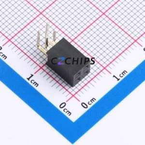 HX PM2.54-2x2P WC Pin Socket Bent Lead Through Hole,P=2.54mm Connector 2x2P 2.54mm 2.54mm Square Hole - Product Image 1